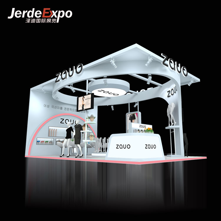 化妝品展位展臺搭建中的展柜該如何設(shè)計與布局？